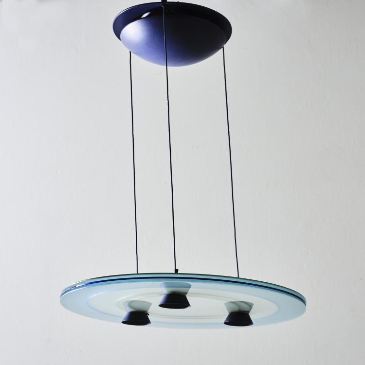 Bild 1 zu Objekt, 'Aurora' ceiling light, 1983, Perry A. King,Santiago Miranda, Arteluce, Mailand, 164A 216