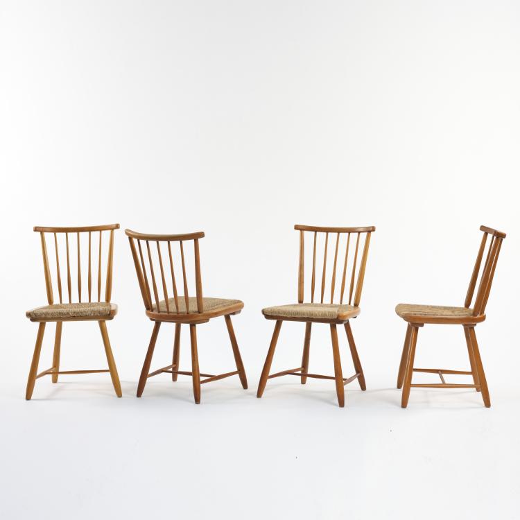 Hauptbild zu Objekt, 4 'WKS' chairs, 1955, Arno Lambrecht, WK-M&ouml;bel, Stuttgart, 164B 392