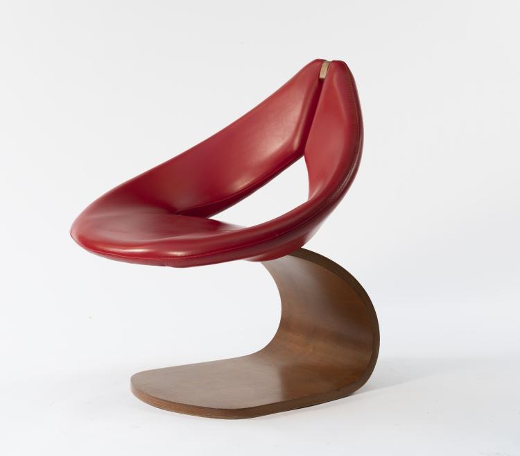 Hauptbild zu Objekt, Plywood armchair, c. 1968, Frankreich (zugeschrieben/attributed), 164B 476