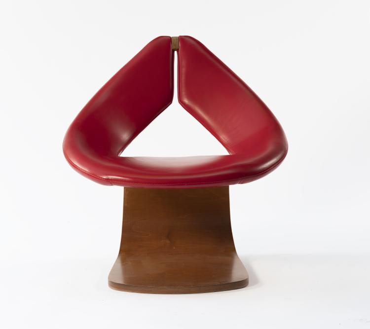Bild 1 zu Objekt, Plywood armchair, c. 1968, Frankreich (zugeschrieben/attributed), 164B 476