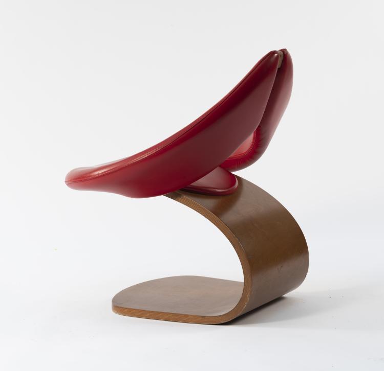 Bild 3 zu Objekt, Plywood armchair, c. 1968, Frankreich (zugeschrieben/attributed), 164B 476