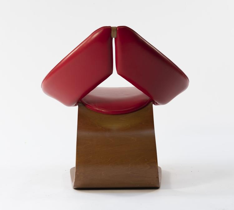 Bild 4 zu Objekt, Plywood armchair, c. 1968, Frankreich (zugeschrieben/attributed), 164B 476