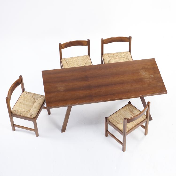 Bild 3 zu Objekt, 'Torbecchia' table and 4 chairs, c. 1965, Giovanni Michelucci, Poltronova, Pistoia, 164A 107