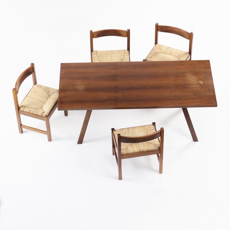 Bild 4 zu Objekt, 'Torbecchia' table and 4 chairs, c. 1965, Giovanni Michelucci, Poltronova, Pistoia, 164A 107