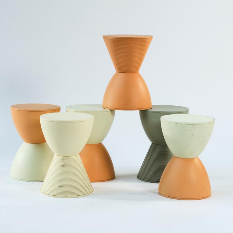 Hauptbild zu Objekt, 6 'Prince Aha' stools, 1996, Philippe Starck, Kartell, Noviglio, 164B 502