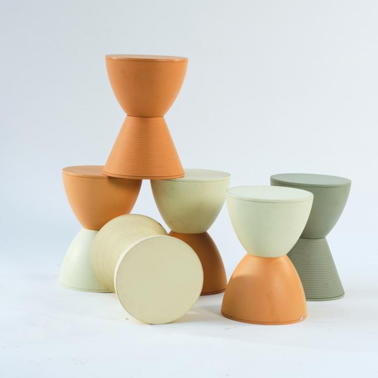 Bild 1 zu Objekt, 6 'Prince Aha' stools, 1996, Philippe Starck, Kartell, Noviglio, 164B 502