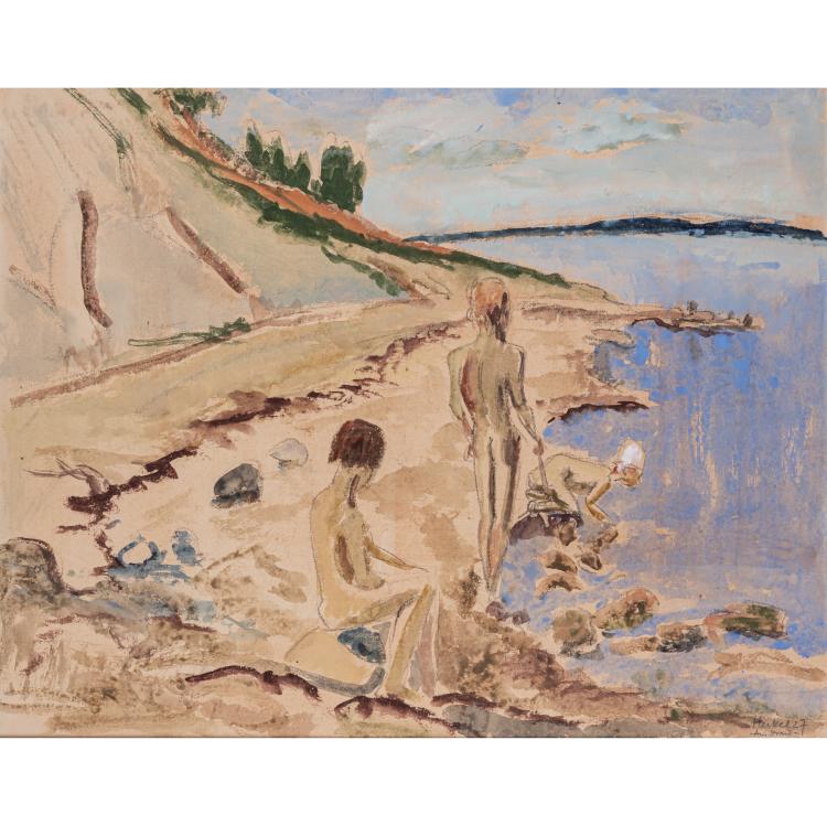 Hauptbild zu Objekt, 'Am Strand', 1927, Erich Heckel, 166B 315