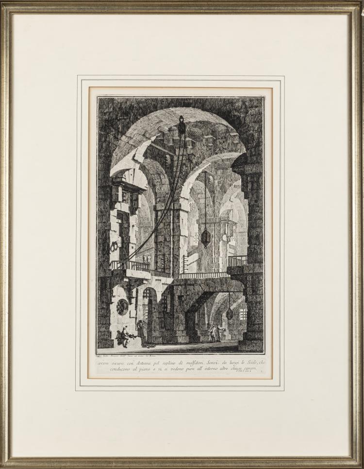 Bild 2 zu Objekt, 'Carcere oscura' and 'Galleria grande di Statue...', around 1743/44 (printed from 1830 or around 1785 - 1835), Giovanni Battista Piranesi, 166B 291