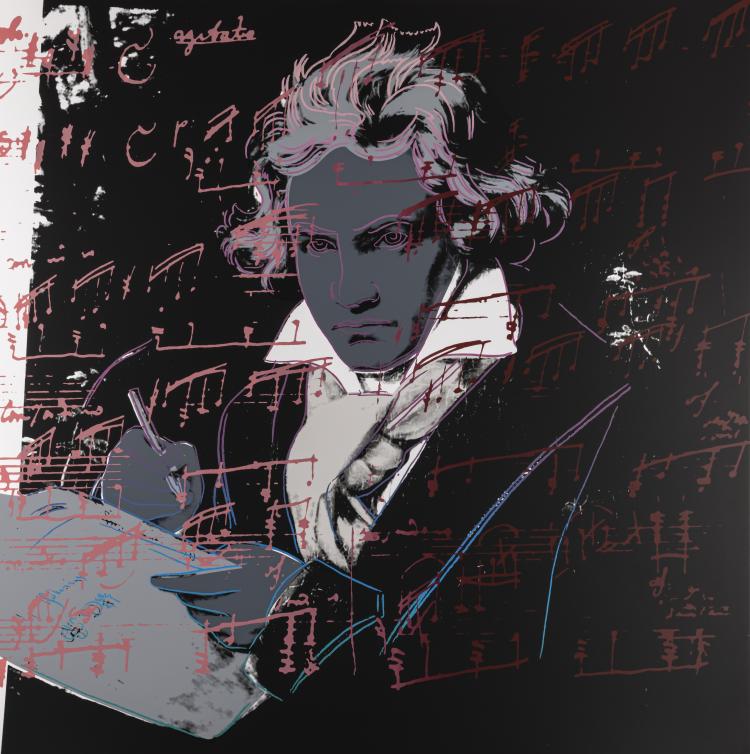 Bild 1 zu Objekt, 'Beethoven' (Red & Gray), 1987 (Druck sp&auml;ter), Andy Warhol (nach), Sunday B. Morning, 166B 390
