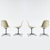 Vier Stühle 'Plastic Side Chair' auf 'Aluminum Group Base', 1958