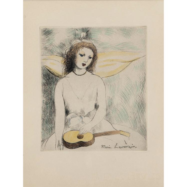 Hauptbild zu Objekt, 'Jeune fille &agrave; la guitarre', 1946, Marie Laurencin, 166B 320