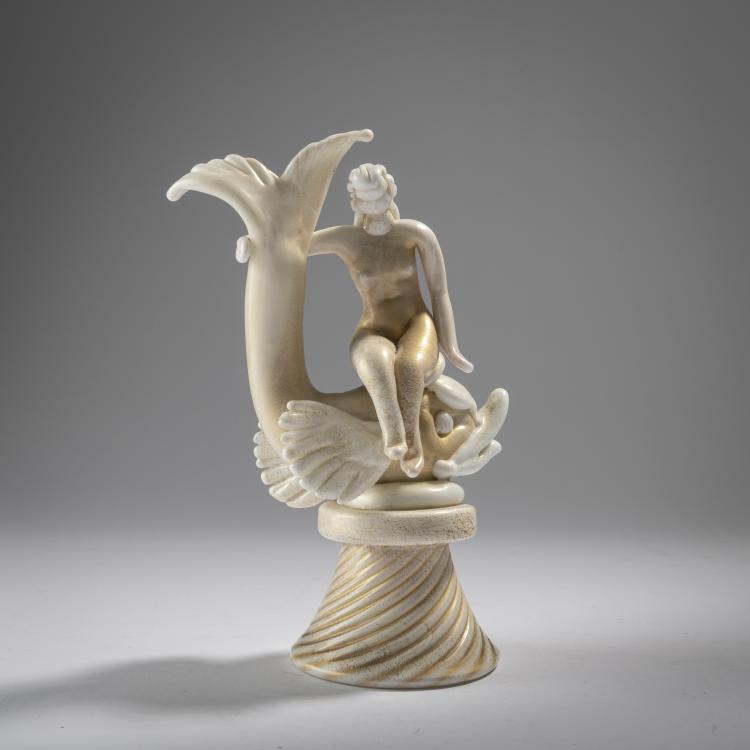 Hauptbild zu Objekt, 'Donna e pesce' table decoration, c. 1930, Napoleone Martinuzzi (attributed), Zecchin-Martinuzzi, Murano (zugeschrieben/attributed), 167C 604