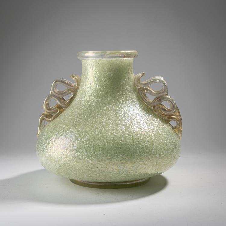 Hauptbild zu Objekt, 'Pulegoso' vase, c. 1933, Napoleone Martinuzzi (after), Barovier Seguso & Ferro, Murano (zugeschrieben/attributed), 167C 709