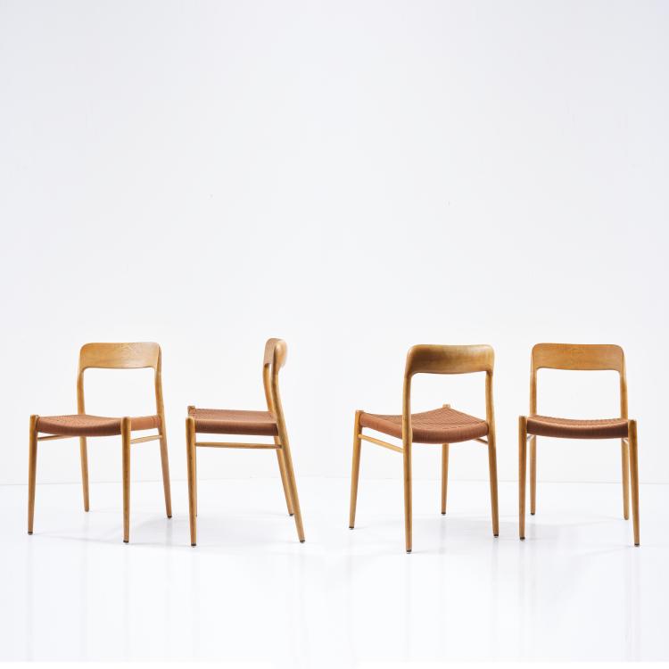 Hauptbild zu Objekt, Four '75' chairs, c. 1960, Niels Otto M&oslash;ller, M&oslash;ller J. L., M&oslash;belfabrik, H&oslash;jbjerg, 167B 502
