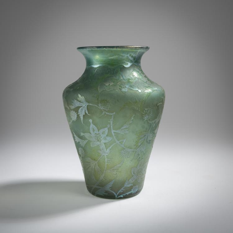 Bild 1 zu Objekt, Vase 'Ge&auml;tzt Silberiris', 1902-05, L&ouml;tz Wwe., Klosterm&uuml;hle, 165B 259