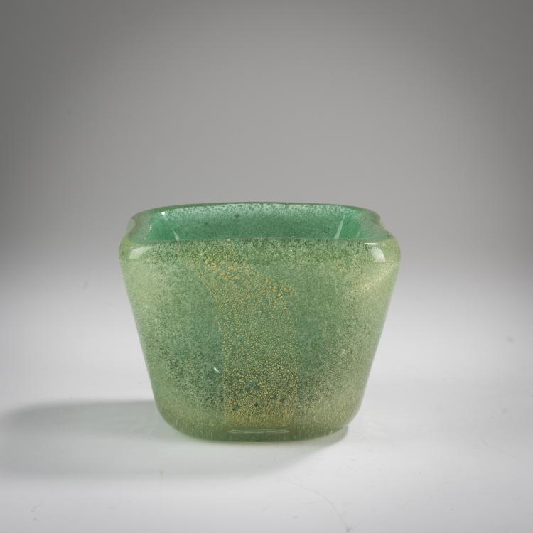 Hauptbild zu Objekt, 'Sommerso a bollicine' vase, c. 1934-36, Carlo Scarpa, Venini & C., Murano, 167C 643