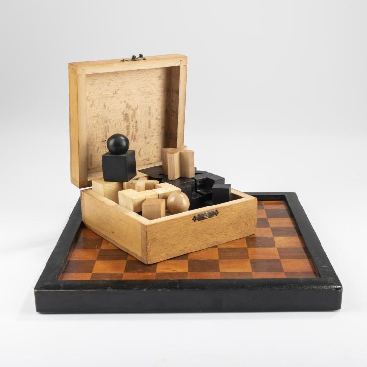 Hauptbild zu Objekt, Bauhaus - chess game 'XVI', 1924, Josef Hartwig, Bauhaus, Weimar, 166A 56