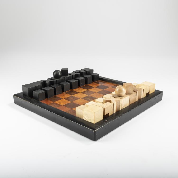 Bild 3 zu Objekt, Bauhaus - chess game 'XVI', 1924, Josef Hartwig, Bauhaus, Weimar, 166A 56