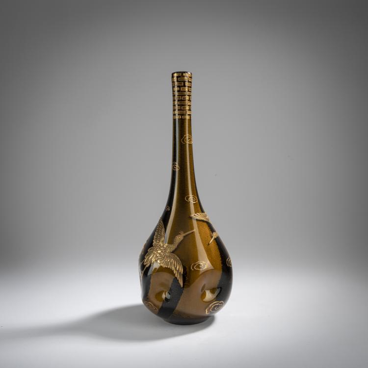 Bild 1 zu Objekt, Enghalsvase 'Ophir' mit japonisierendem Dekor, 1904, L&ouml;tz Wwe., Klosterm&uuml;hle, 165B 266