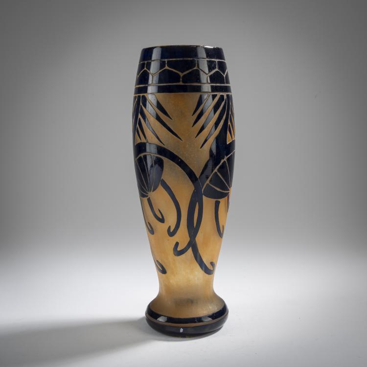 Hauptbild zu Objekt, Hohe Vase 'Card&egrave;res', 1918-21, Schneider, Epinay-sur-Seine, 165B 194