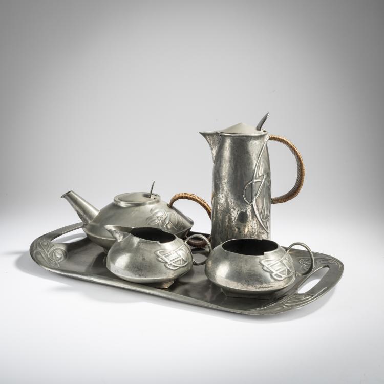 Hauptbild zu Objekt, Coffee, tea service, 1903, Archibald Knox, Liberty & Co., London; Haseler, William, 166A 2