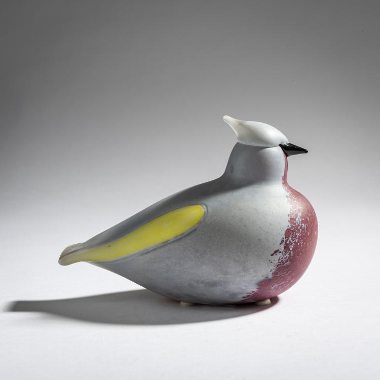 Hauptbild zu Objekt, Seidenschwanz 'Tilhi', 1996, Oiva Toikka, Nuutaj&auml;rvi, Notsj&ouml;; Iittala, Kalvola, 164B 454