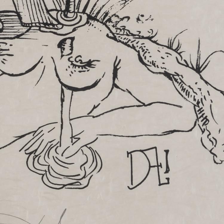 Bild 1 zu Objekt, Sheet from the Series 'Les Songes drolatiques de Pantagruel', 1973, Salvador Dal&iacute;, Carpentier, 166B 305