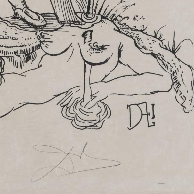 Bild 2 zu Objekt, Sheet from the Series 'Les Songes drolatiques de Pantagruel', 1973, Salvador Dal&iacute;, Carpentier, 166B 305