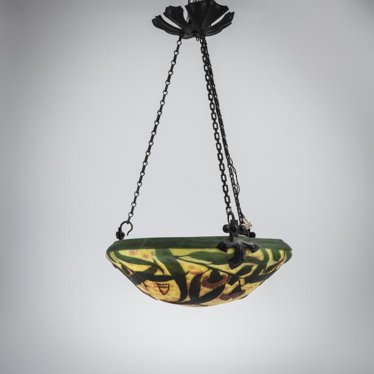 Bild 1 zu Objekt, Deckenleuchte 'Eucalyptus', 1913, Daum Fr&egrave;res, Nancy, 165B 137