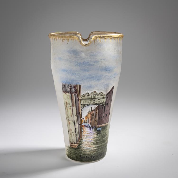 Bild 1 zu Objekt, Vase 'Ponte dei Sospiri', um 1900, Legras & Cie., Saint-Denis, 165B 186