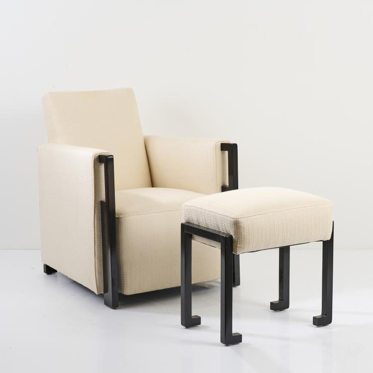 Bild 2 zu Objekt, Armchair with ottoman, c. 1930, Christian, Lyon Krass, Krass, Christian, Lyon, 165C 449