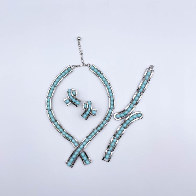 Hauptbild zu Objekt, Three-piece Vintage jewelry set, Trifari, 166O 165