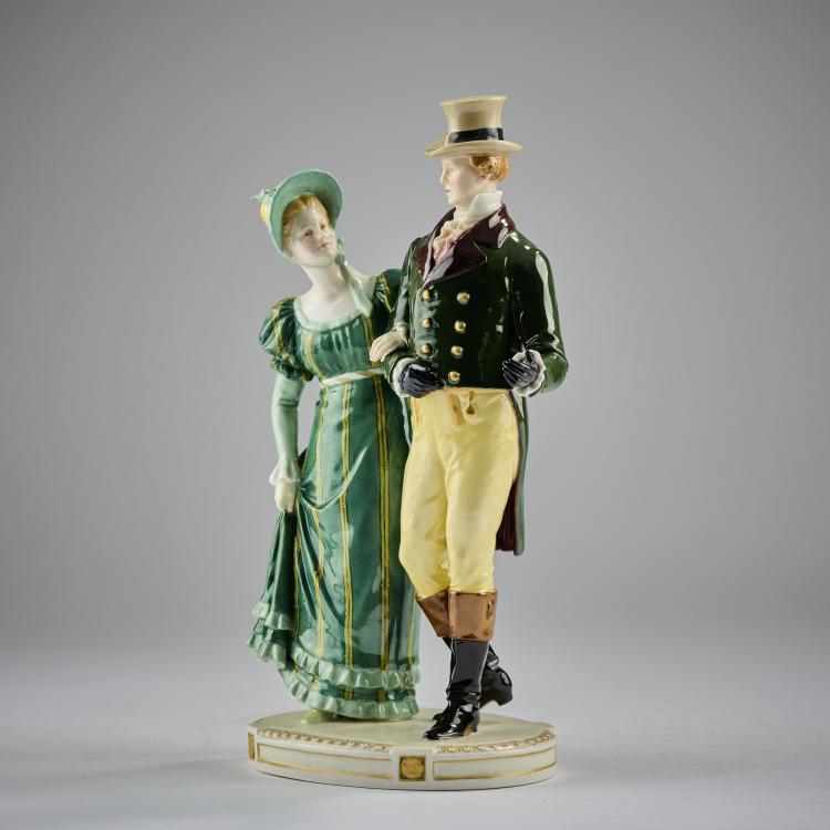 Bild 1 zu Objekt, 'Figurengruppe zur Zeit Friedrich Wilhelms IV', 1905, Alfred Reichel, Berlin, KPM, 165D 493