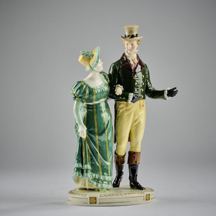 Bild 2 zu Objekt, 'Figurengruppe zur Zeit Friedrich Wilhelms IV', 1905, Alfred Reichel, Berlin, KPM, 165D 493