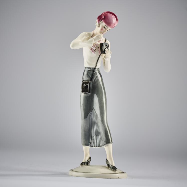 Bild 1 zu Objekt, Modedame, um 1930, Hertwig & Co., Katzh&uuml;tte, 165D 528