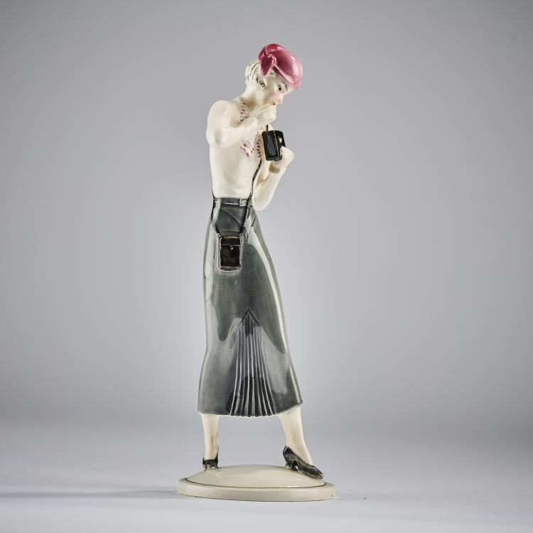 Bild 3 zu Objekt, Modedame, um 1930, Hertwig & Co., Katzh&uuml;tte, 165D 528