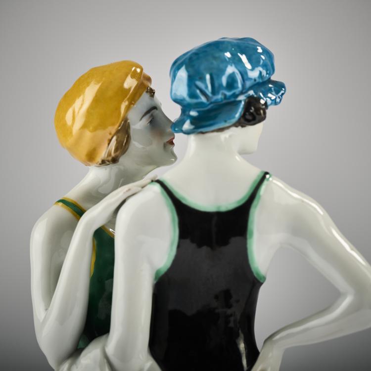 Bild 4 zu Objekt, Damen am Strand, um 1919, Karl Ens, Volkstedt, 165D 531