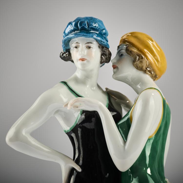 Bild 6 zu Objekt, Damen am Strand, um 1919, Karl Ens, Volkstedt, 165D 531