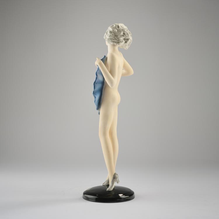 Bild 5 zu Objekt, 'Nude with Fan', c. 1936, Josef Lorenzl, Goldscheider, Wien, 165D 519