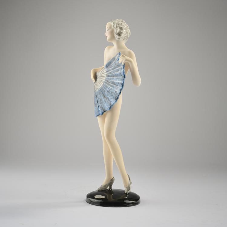 Bild 6 zu Objekt, 'Nude with Fan', c. 1936, Josef Lorenzl, Goldscheider, Wien, 165D 519