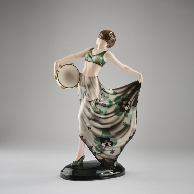 Bild 3 zu Objekt, 'Dancer with Tambourine (La Jana)', c.1933, Josef Lorenzl, Goldscheider, Wien, 165D 518