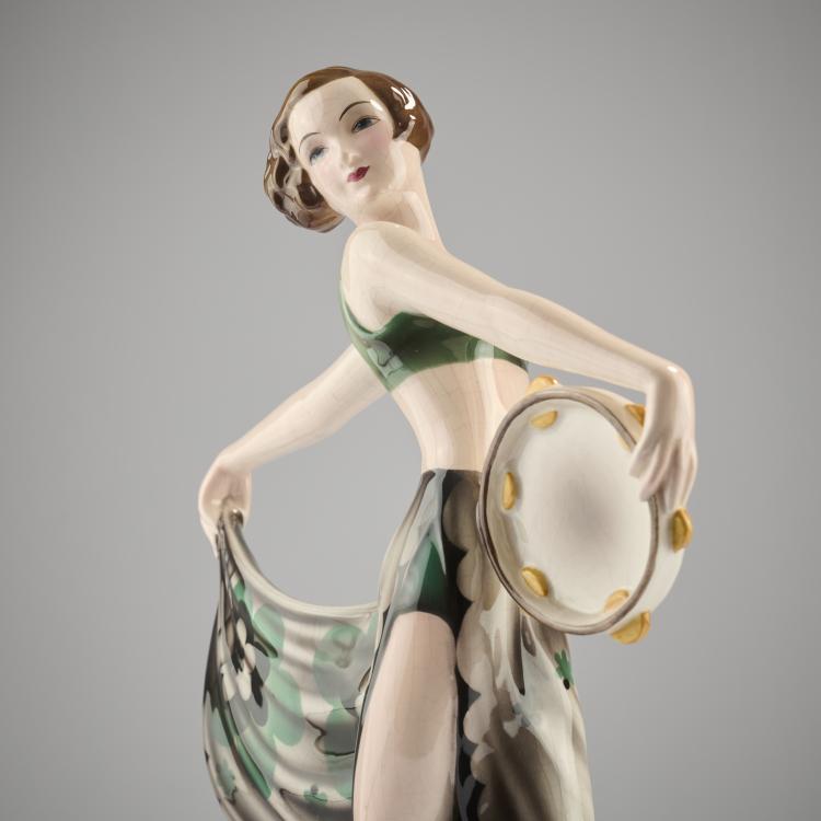 Bild 5 zu Objekt, 'Dancer with Tambourine (La Jana)', c.1933, Josef Lorenzl, Goldscheider, Wien, 165D 518