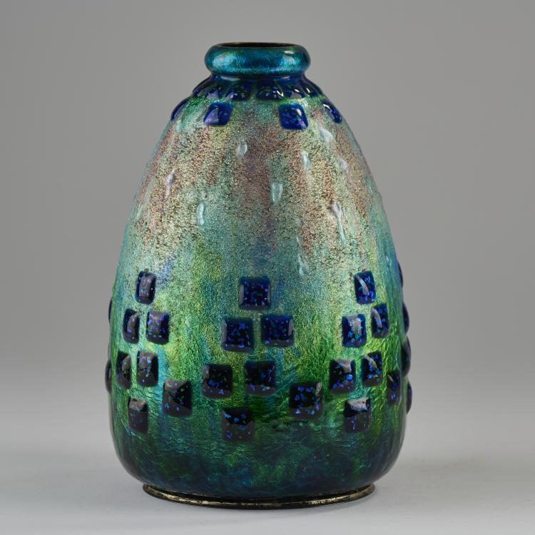 Bild 1 zu Objekt, Vase mit Quadraten, vor 1943, Alexandre Marty, Marty, Alexandre, Limoges, 165D 578