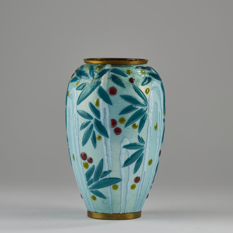 Bild 1 zu Objekt, Vase with Leaves and Berries, before 1943, Alexandre Marty, Marty, Alexandre, Limoges, 165D 579
