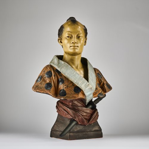 Samurai bust, c. 1890