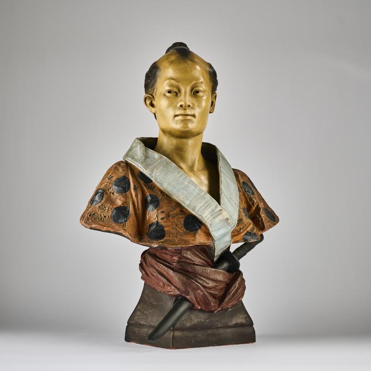 Hauptbild zu Objekt, Samurai bust, c. 1890, Ren&eacute; Charles Masse, Masse, Ren&eacute; Charles, 165D 540