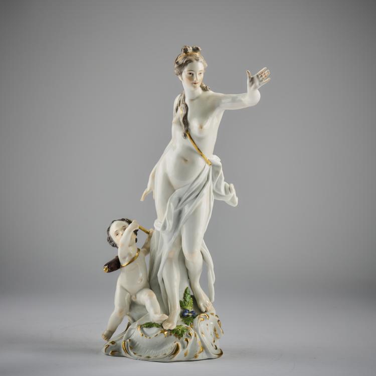 Hauptbild zu Objekt, 'Venus und Amor', 1750, Friedrich Elias Meyer, Meissen, KPM, 165D 548