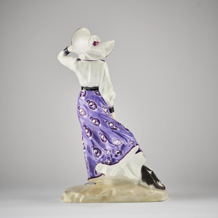 Bild 3 zu Objekt, 'Dame mit Hund am Strand', 1909-11, Konrad Hentschel, Meissen, KPM, 165D 559