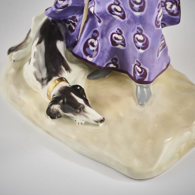 Bild 4 zu Objekt, 'Dame mit Hund am Strand', 1909-11, Konrad Hentschel, Meissen, KPM, 165D 559