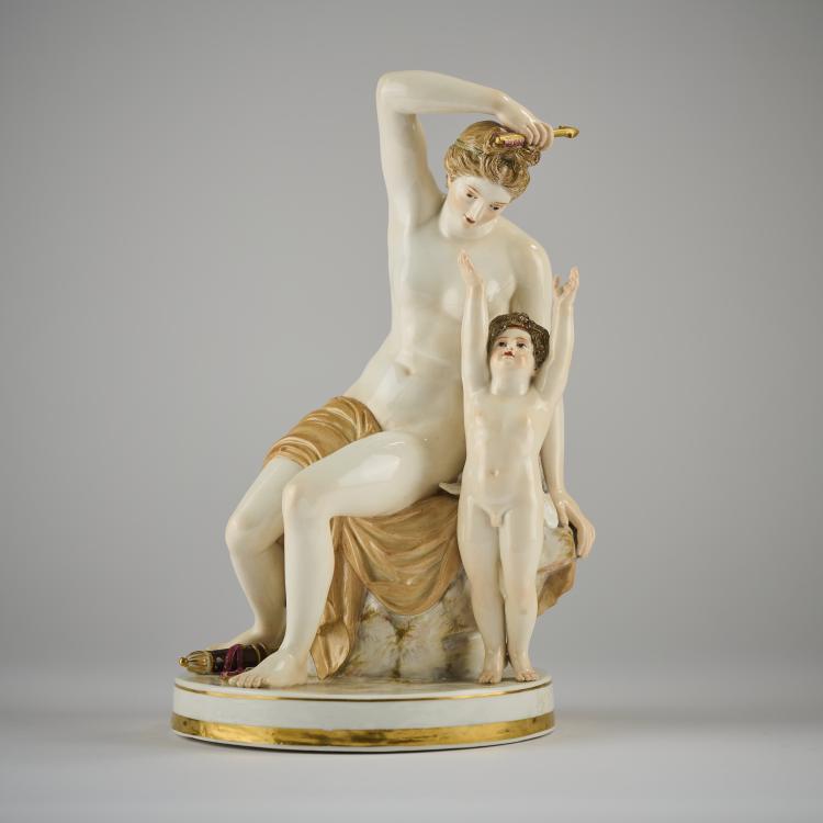 Hauptbild zu Objekt, 'Venus und Amor', 1784, Johann Gottlieb Matth&auml;i, Meissen, KPM, 165D 546